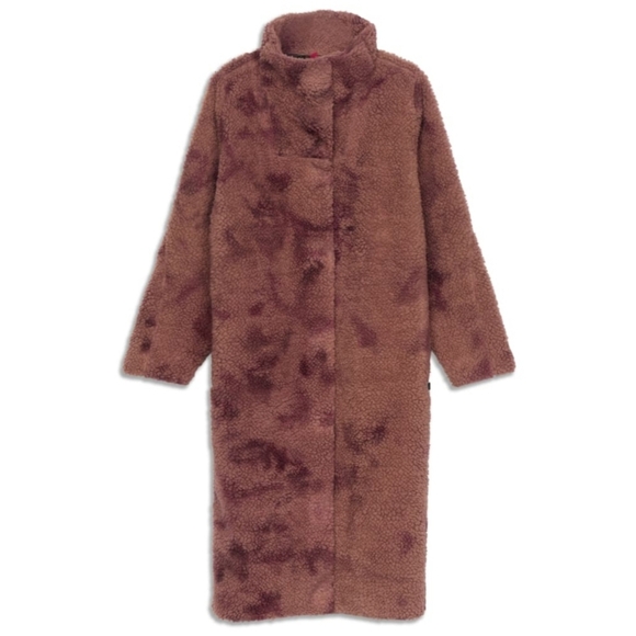 NWT Lululemon lab Textured Fleece Coat, Size 8, Diamond Dye Dusty Bronze Pelt - Picture 10 of 11